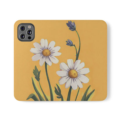 Spring Daisies Vegan Leather Flip Case