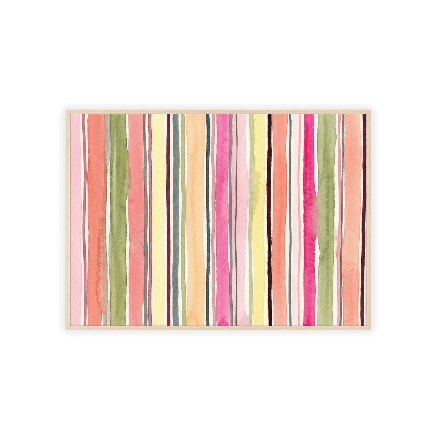 Summer Stripe Wood Framed Posters
