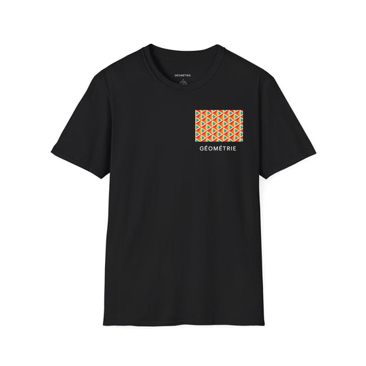 Geometric Pattern Unisex Softstyle T-Shirt, Casual Tee, Gift for Him/Her, Summer Wear, Trendy Streetwear, Cool Graphic Tee