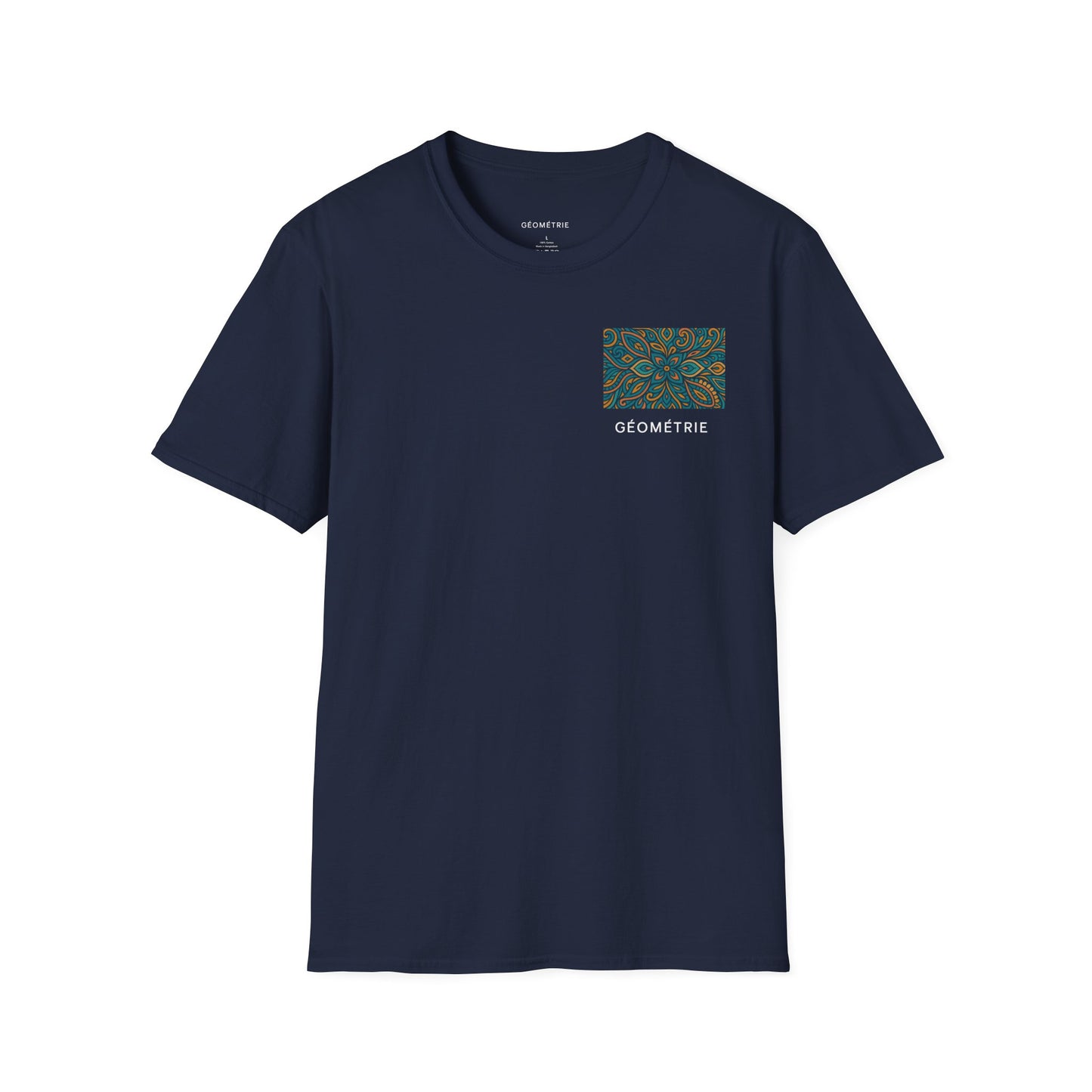 Geo Pattern Unisex Softstyle T-Shirt | Casual Everyday Tee, Graphic Shirt, Gift for Him/Her, Trendy Wear, Artsy Style (Pattern 04)