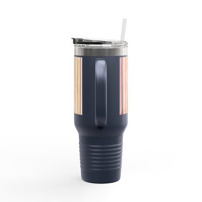 Summer Stripe 40oz Insulated Travel Mug