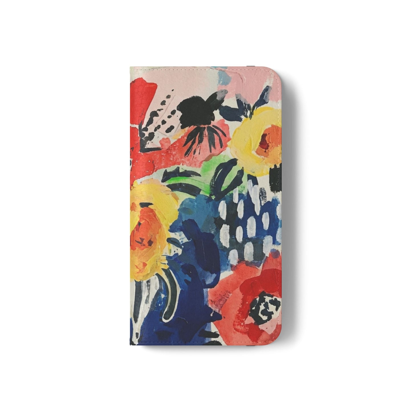 Abstract Flora Vegan Leather Flip Case