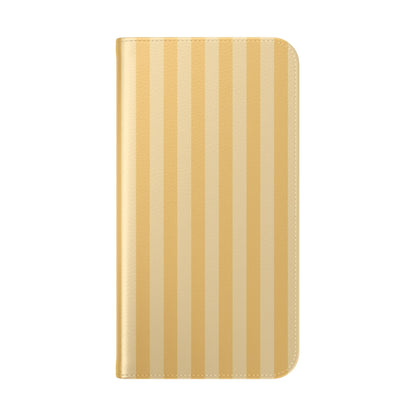 Buttercup Stripe Vegan Leather Flip Case