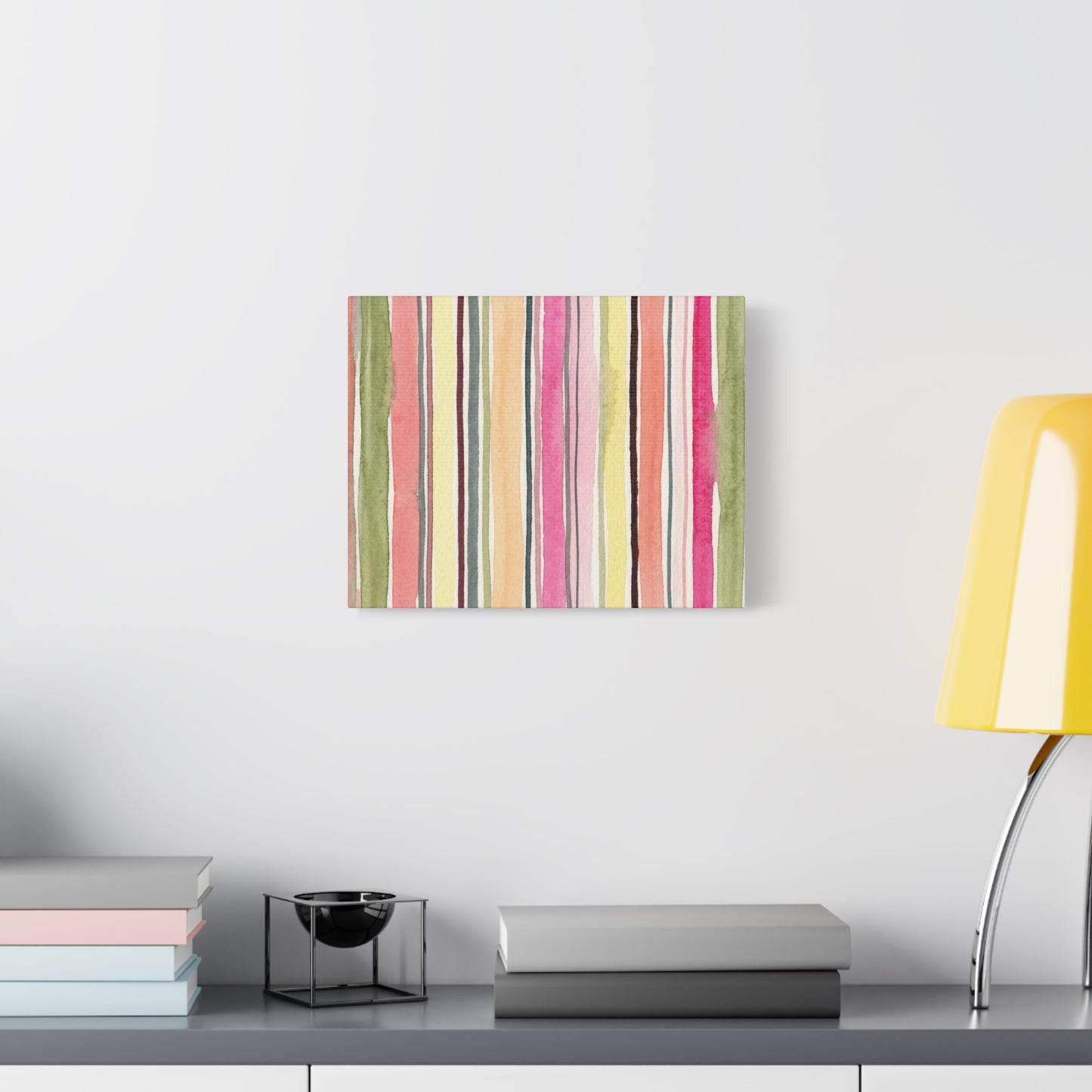Summer Stripe Stretched Canvas Wall Art