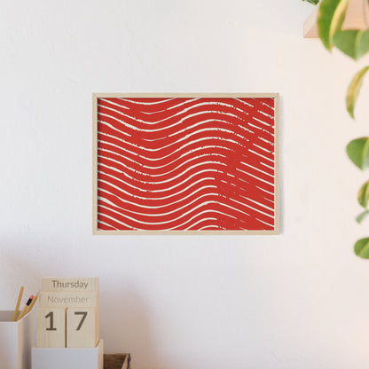 Scarlet Tide Wood Framed Posters