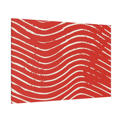 Scarlet Tide Stretched Canvas Wall Art