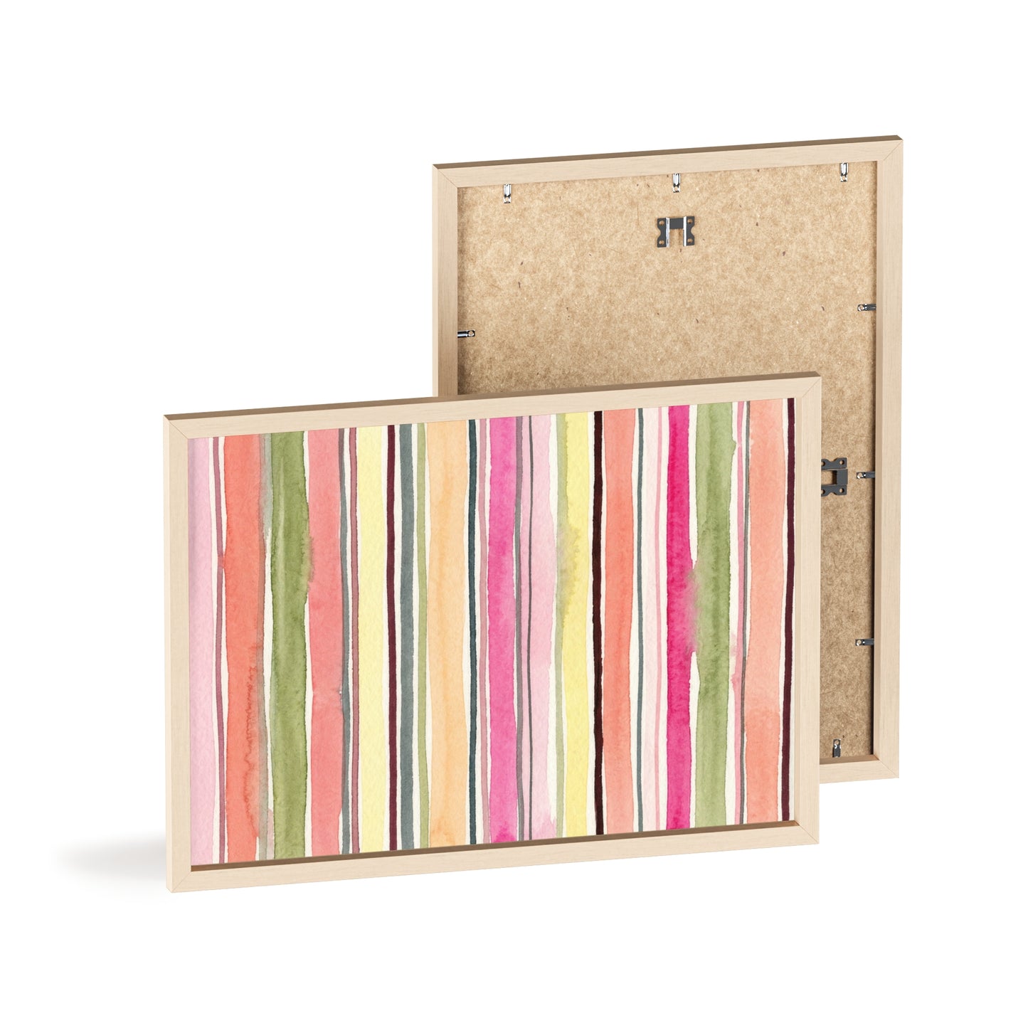 Summer Stripe Wood Framed Posters
