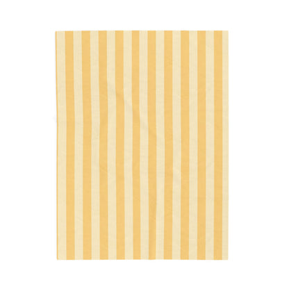 Buttercup Stripe Velveteen Plush Blanket