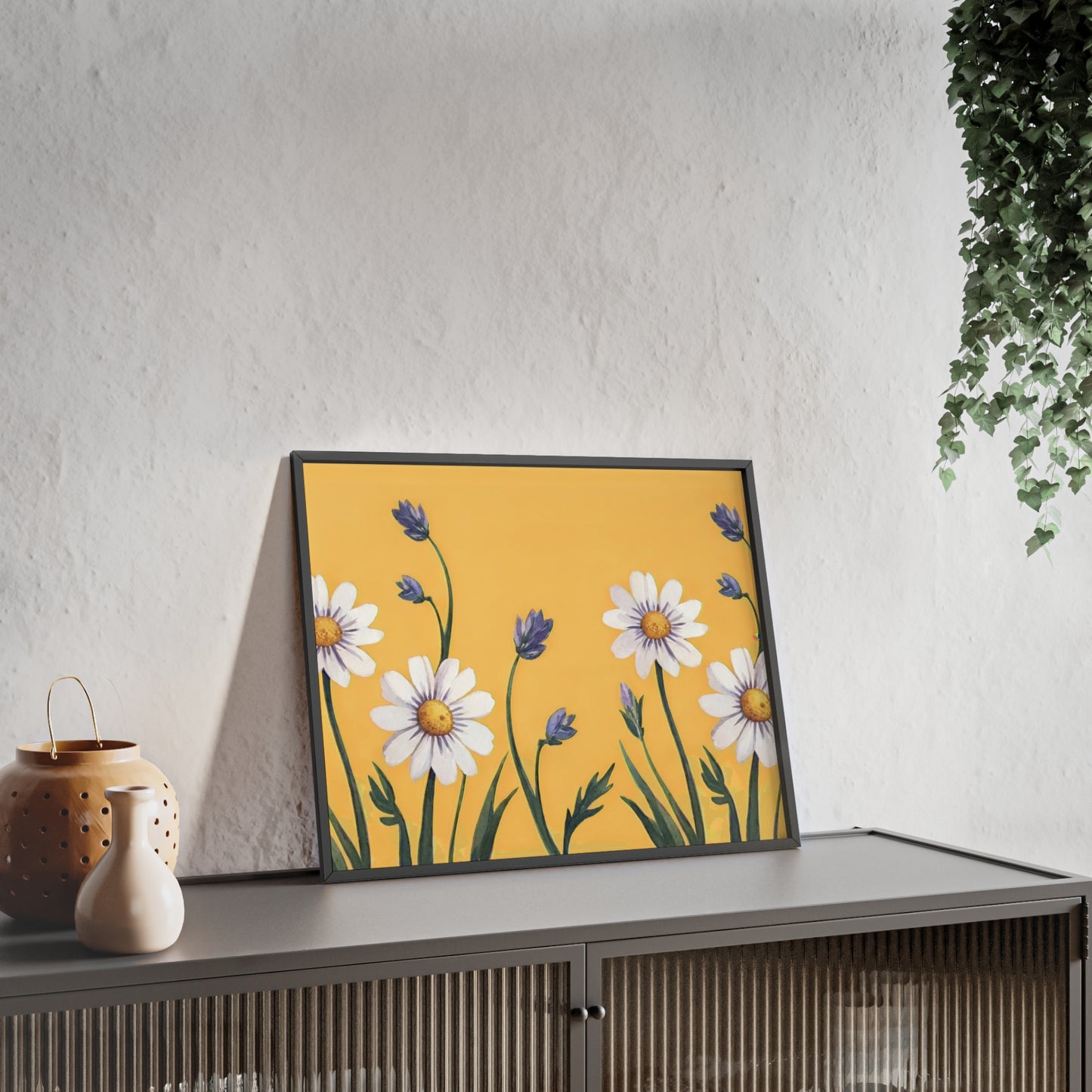 Spring Daisies Wood Framed Posters