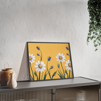 Spring Daisies Wood Framed Posters