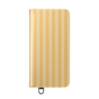 Buttercup Stripe Vegan Leather Flip Case