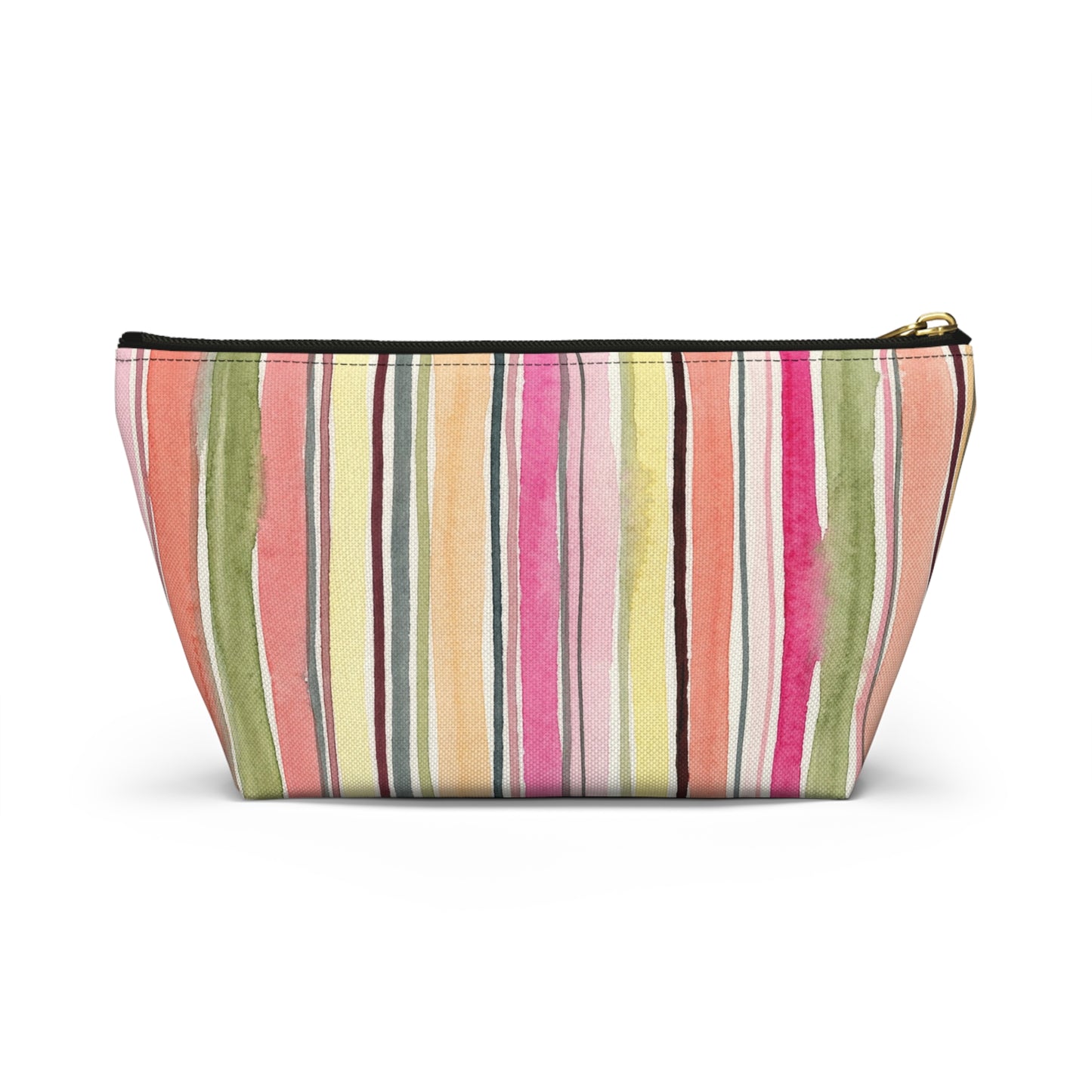 Summer Stripe Accessory Pouch with T-bottom