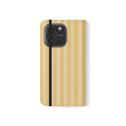 Buttercup Stripe Vegan Leather Flip Case