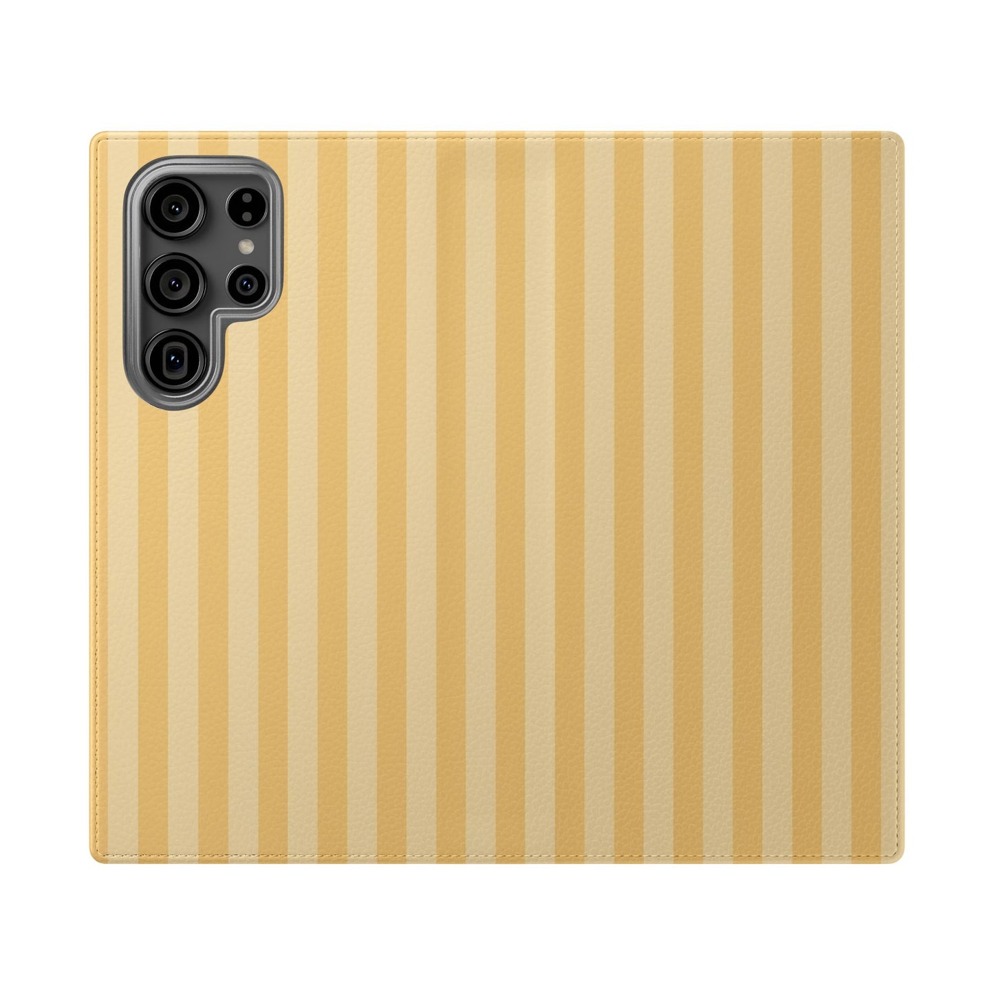 Buttercup Stripe Vegan Leather Flip Case