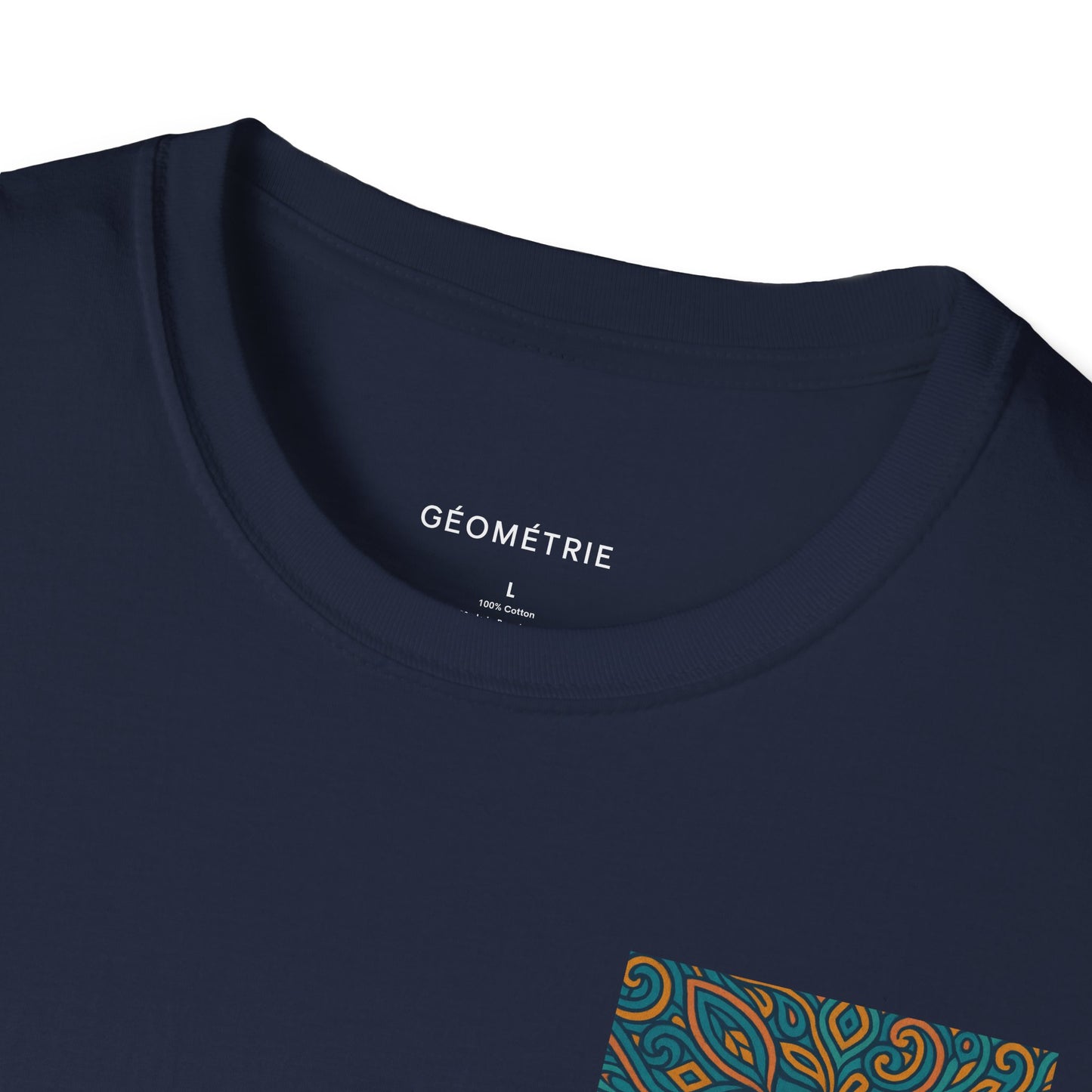 Geo Pattern Unisex Softstyle T-Shirt | Casual Everyday Tee, Graphic Shirt, Gift for Him/Her, Trendy Wear, Artsy Style (Pattern 04)