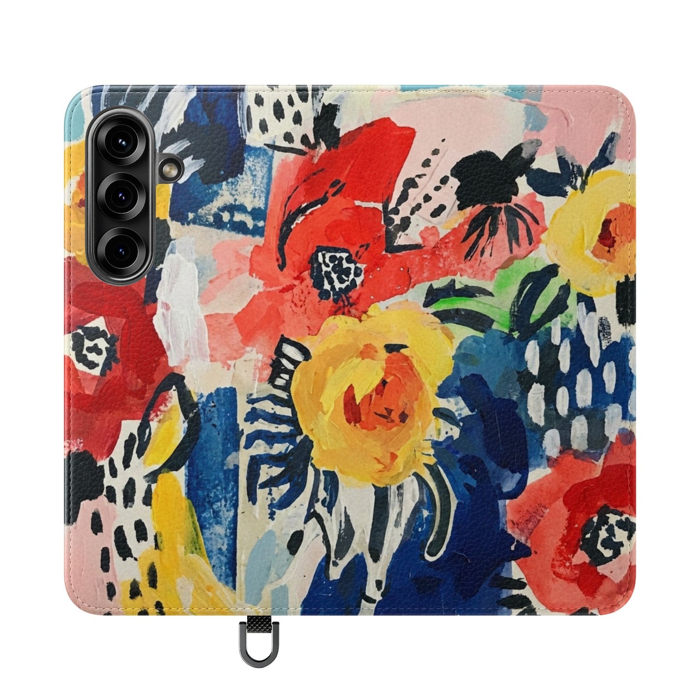Abstract Flora Vegan Leather Flip Case