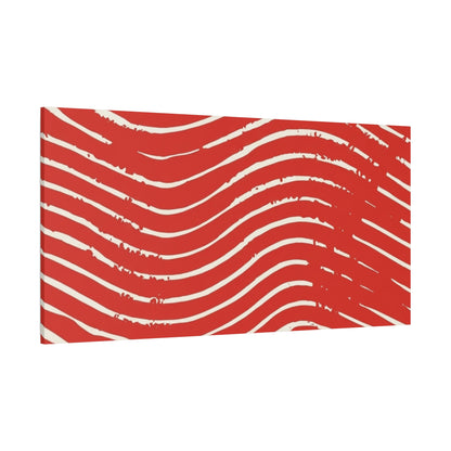 Scarlet Tide Stretched Canvas Wall Art