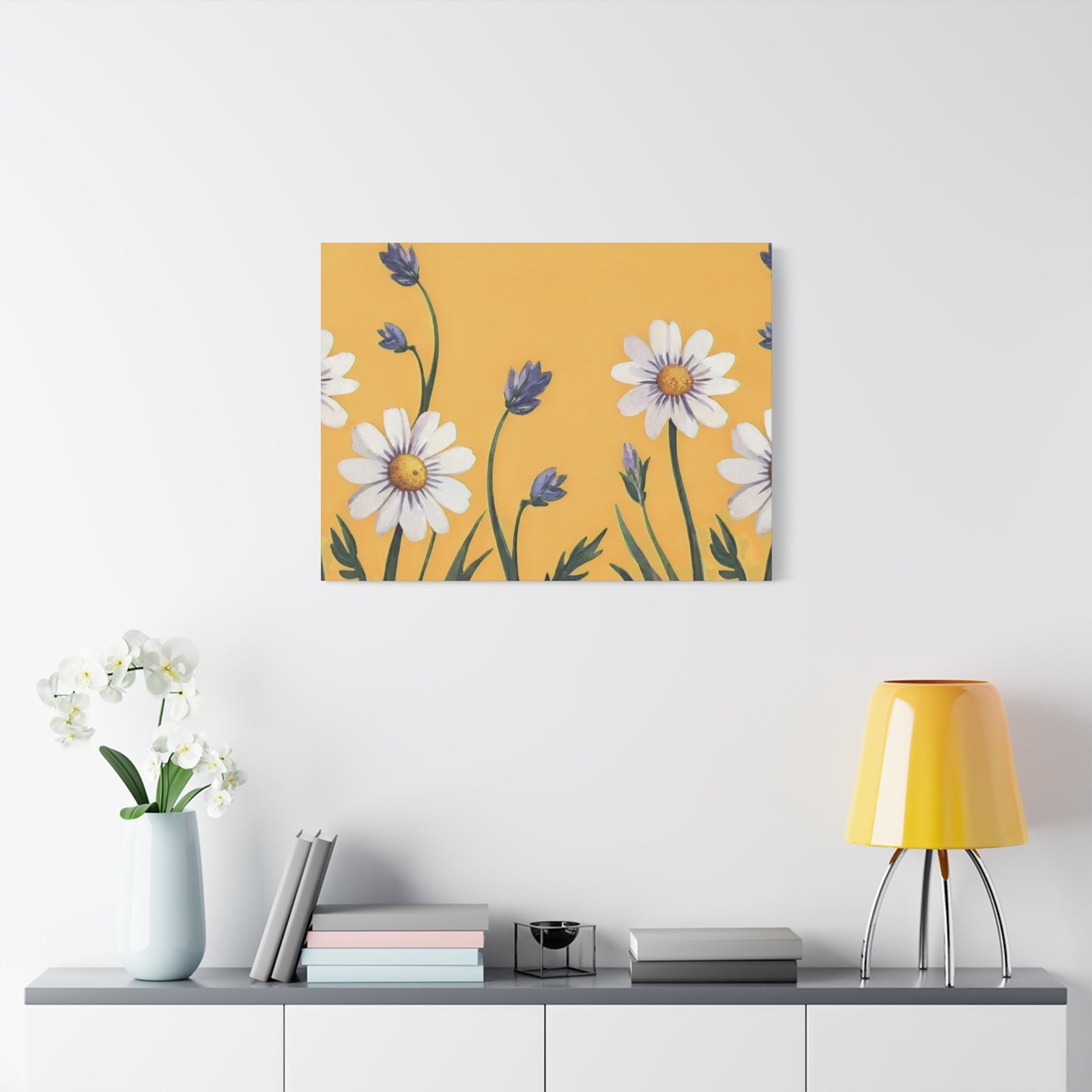 Spring Daisies Stretched Canvas Wall Art