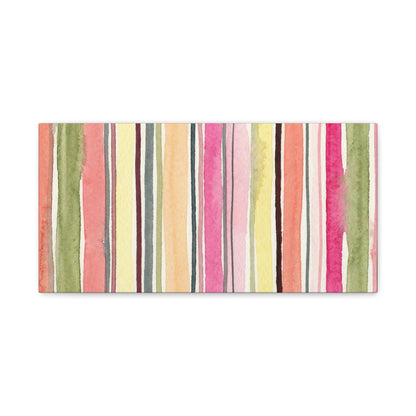 Summer Stripe Stretched Canvas Wall Art