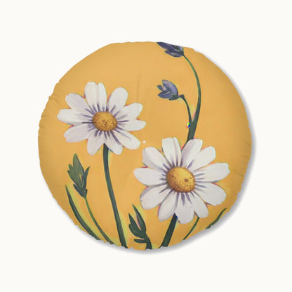Spring Daisies Tufted Floor Pillow