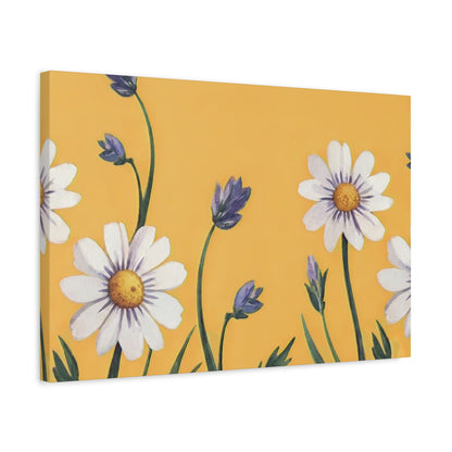 Spring Daisies Stretched Canvas Wall Art