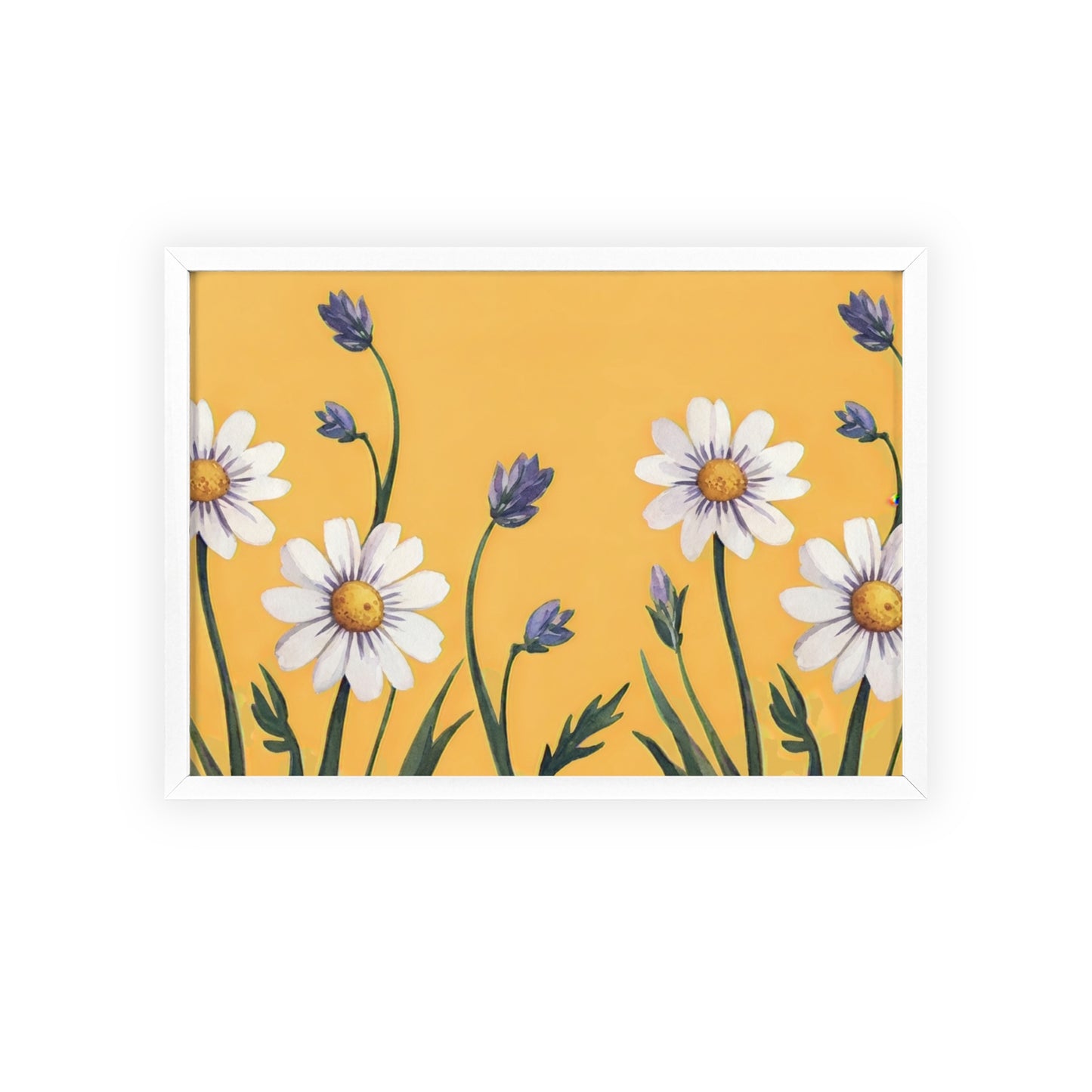 Spring Daisies Wood Framed Posters
