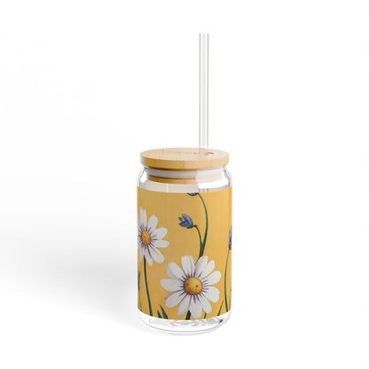 Spring Daisies Sipper Glass | 16oz