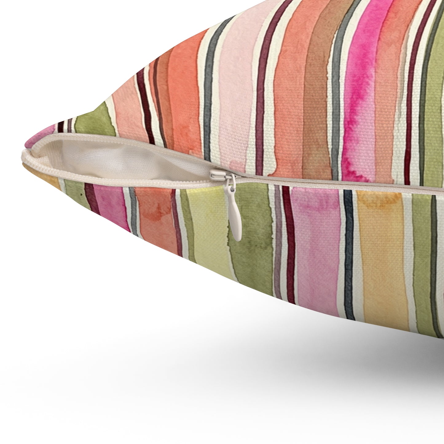 Summer Stripe Square Throw Pillow
