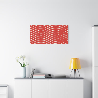 Scarlet Tide Stretched Canvas Wall Art