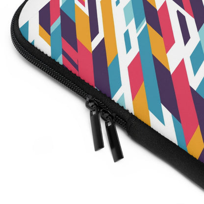 Colorful Geometric Laptop Sleeve | Vibrant Tech Accessory for Students, Professionals, College, Birthday Gift, Everyday Use