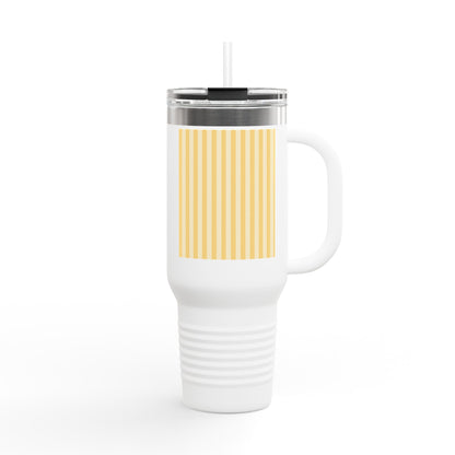 Buttercup Stripe 40oz Insulated Travel Mug