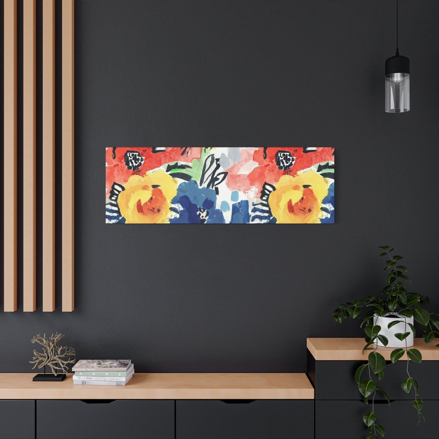 Abstract Flora Stretched Canvas Wall Art
