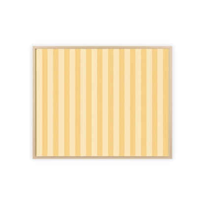 Buttercup Stripe Wood Framed Posters
