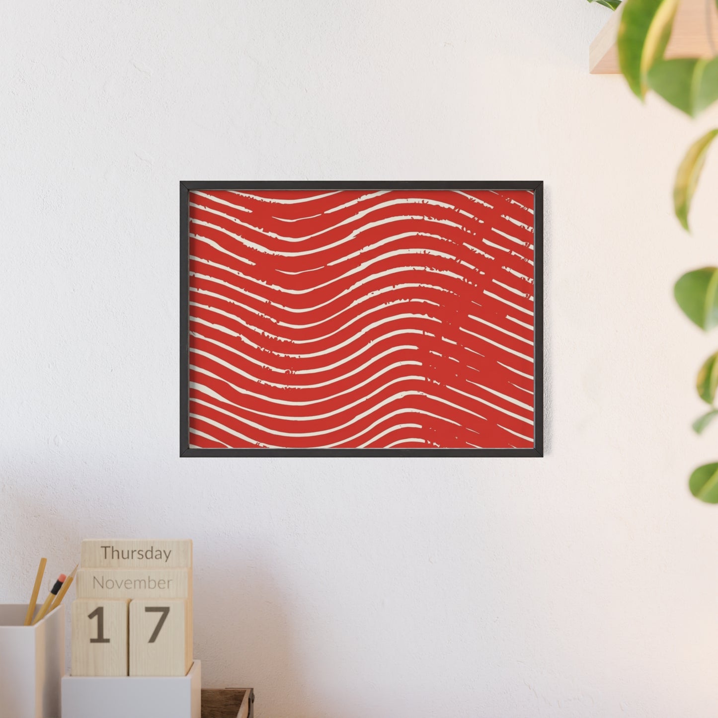 Scarlet Tide Wood Framed Posters