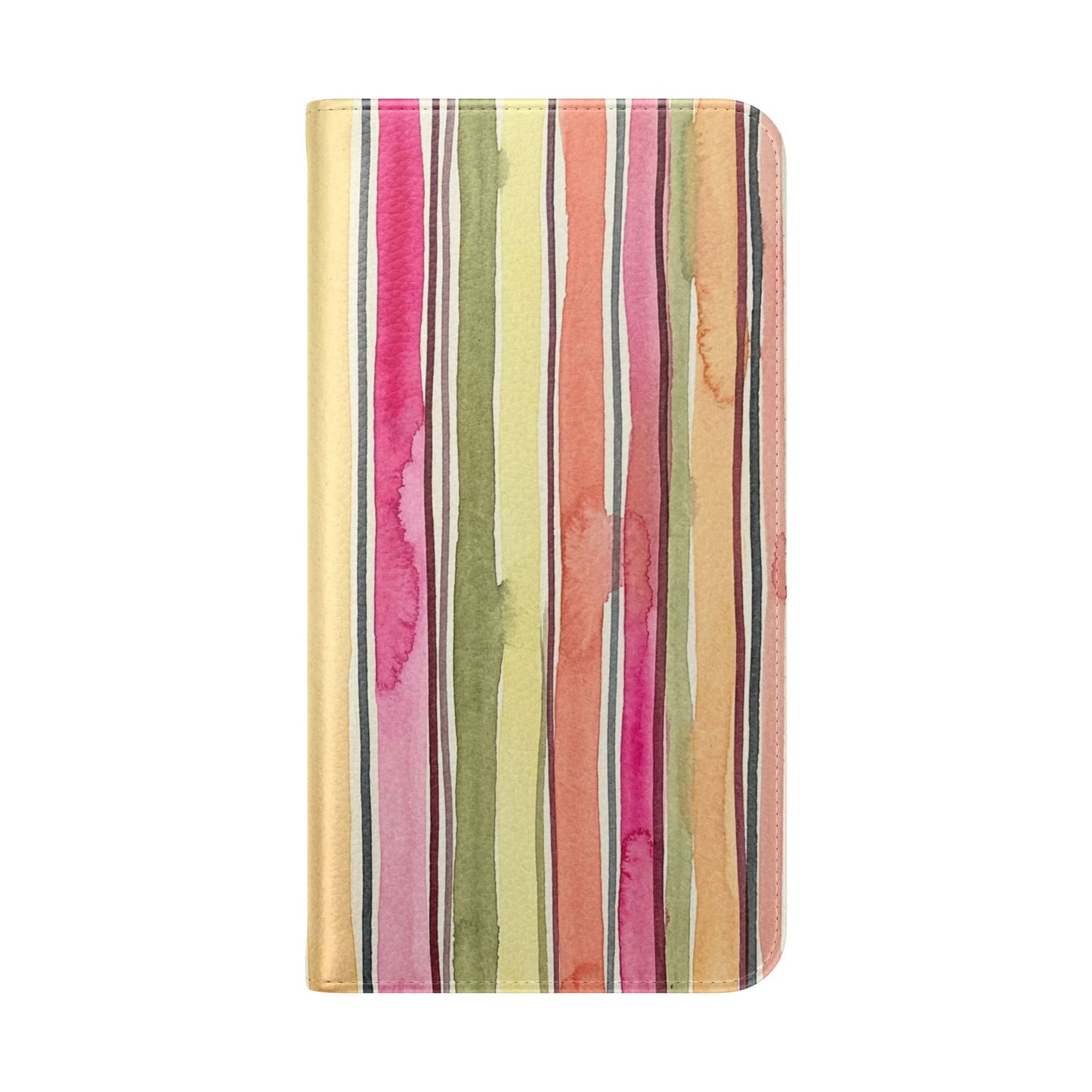 Summer Stripe Vegan Leather Flip Case
