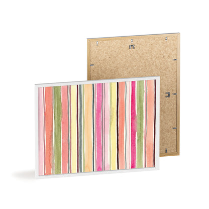 Summer Stripe Wood Framed Posters