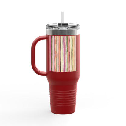 Summer Stripe 40oz Insulated Travel Mug