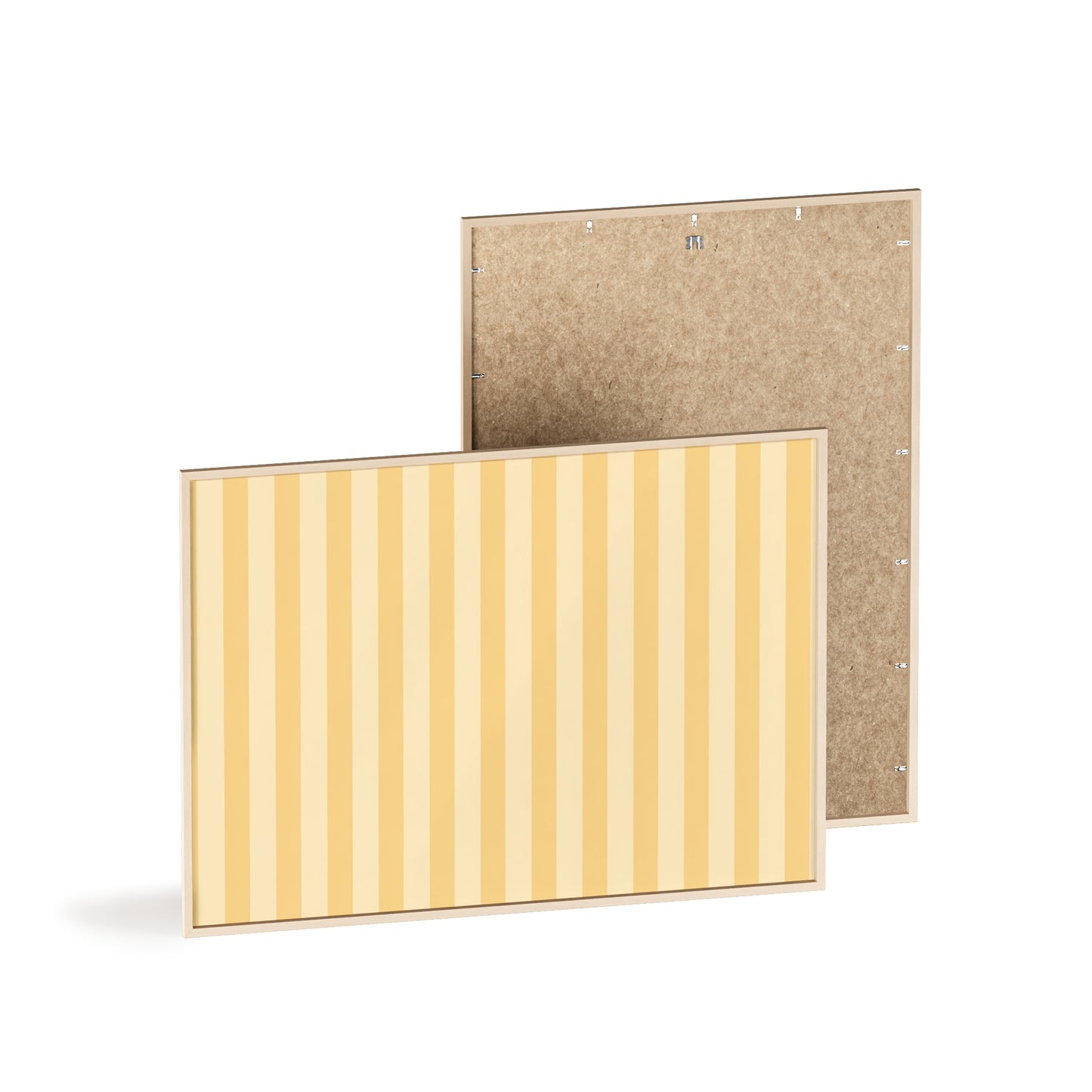 Buttercup Stripe Wood Framed Posters