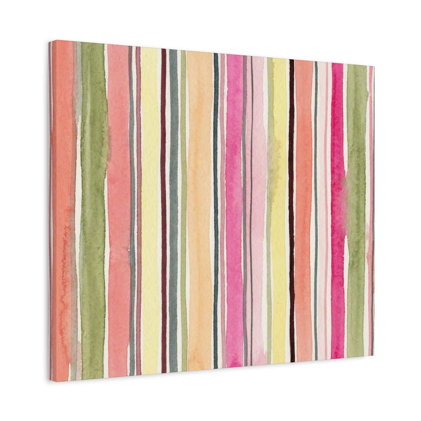 Summer Stripe Stretched Canvas Wall Art