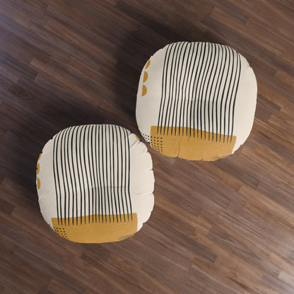 Ochre Cadence Tufted Floor Pillow