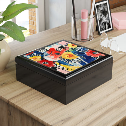 Abstract Flora Jewelry Box
