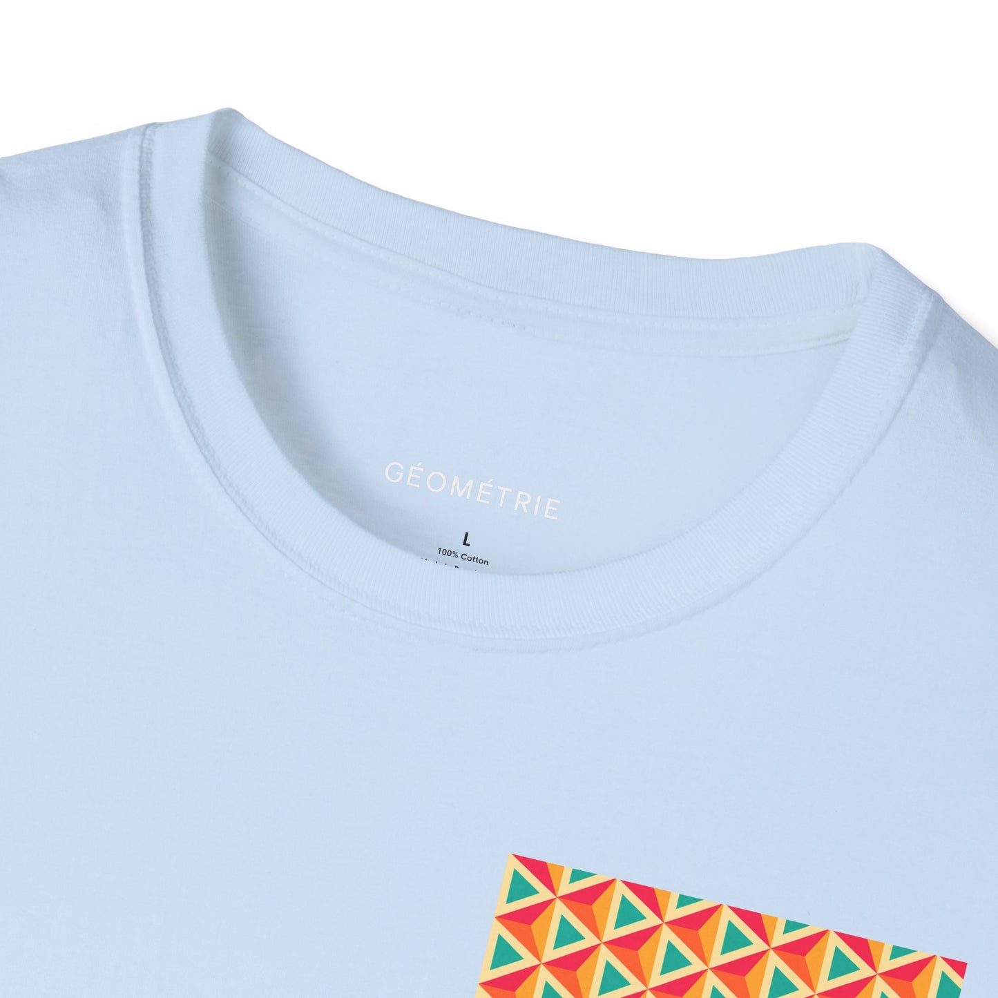 Geometric Pattern Unisex Softstyle T-Shirt, Casual Tee, Gift for Him/Her, Summer Wear, Trendy Streetwear, Cool Graphic Tee