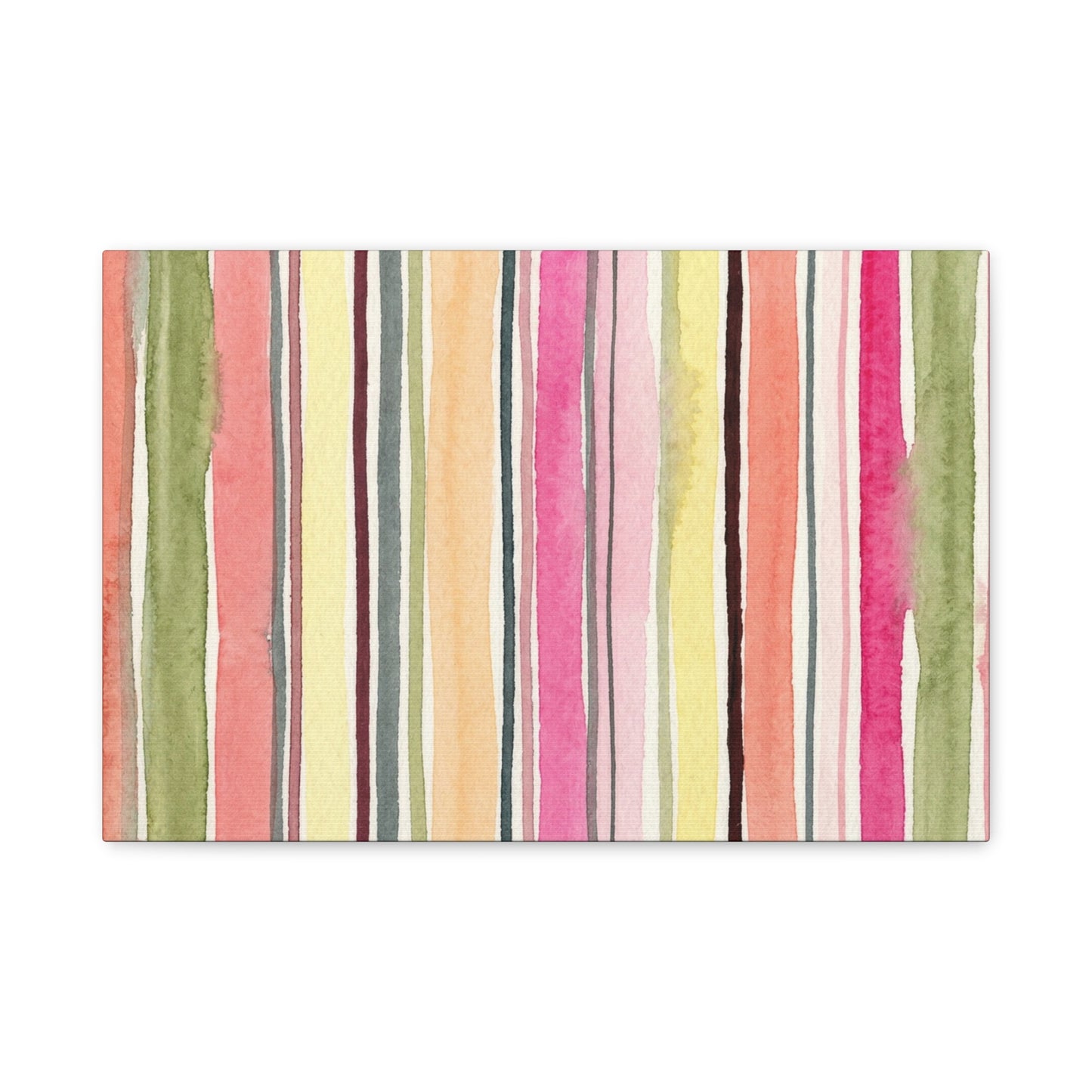 Summer Stripe Stretched Canvas Wall Art