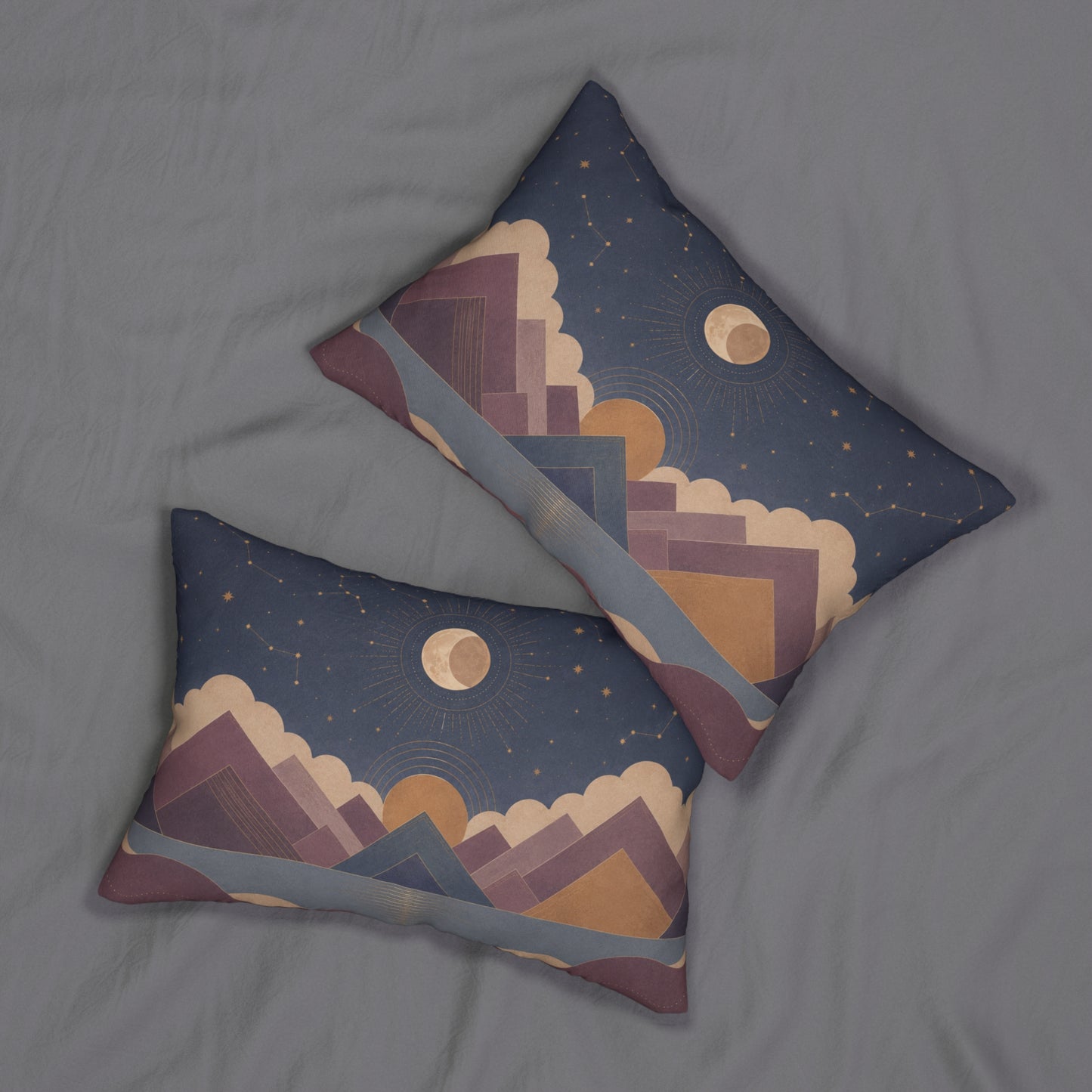 Celestial Vale Rectangular Throw Pillow