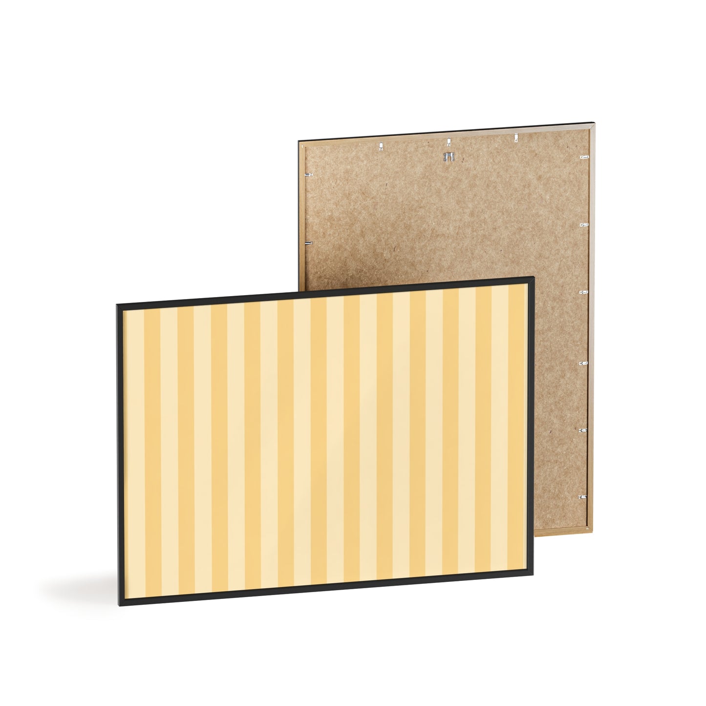 Buttercup Stripe Wood Framed Posters