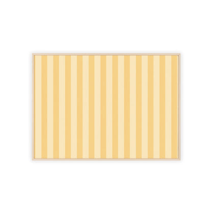 Buttercup Stripe Wood Framed Posters