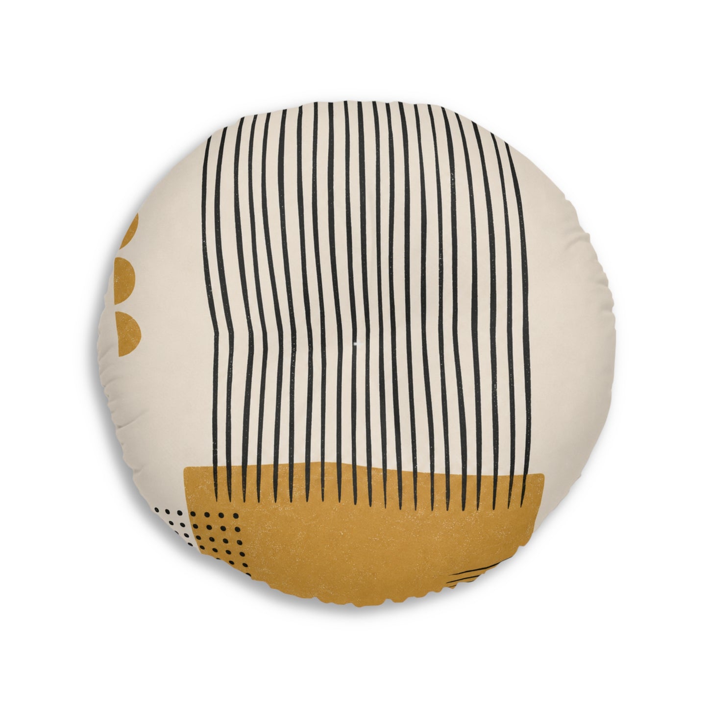 Ochre Cadence Tufted Floor Pillow