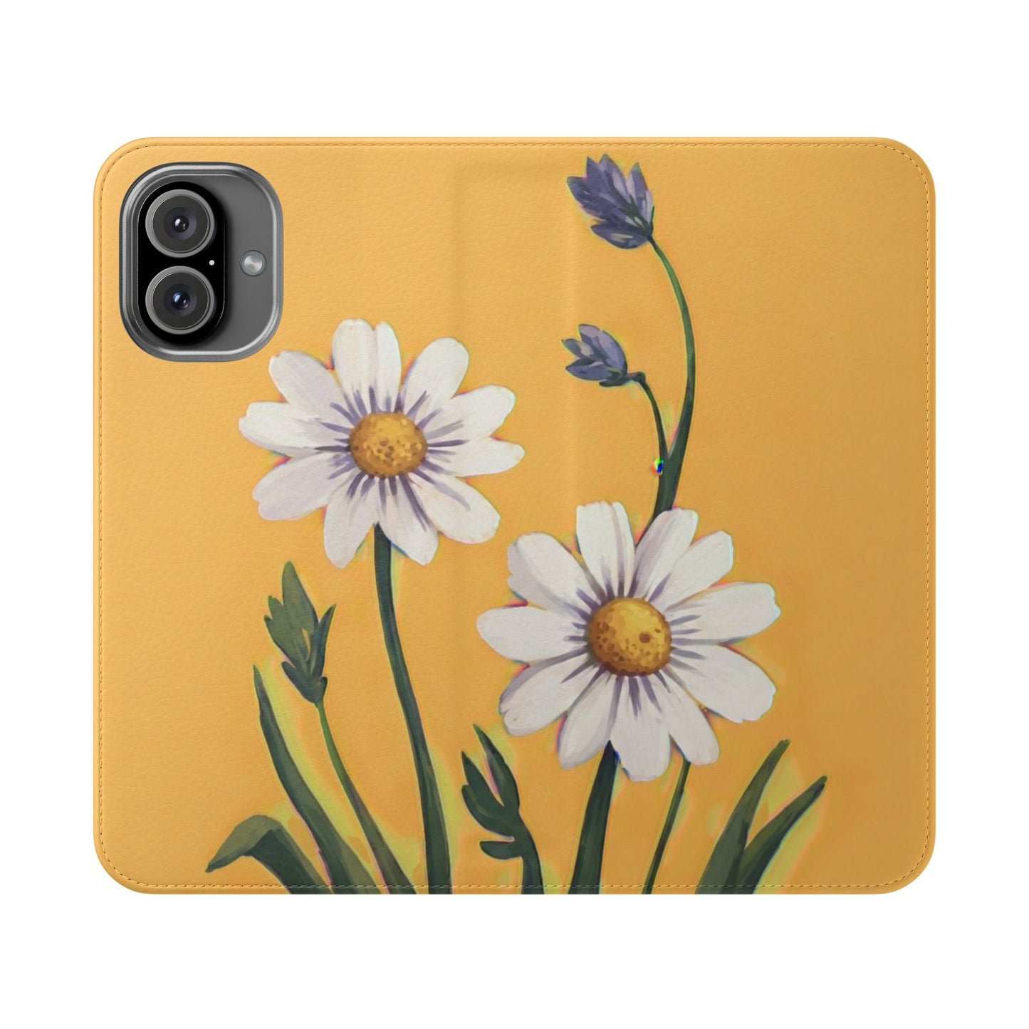 Spring Daisies Vegan Leather Flip Case