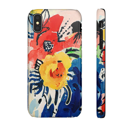 Abstract Flora Snap Phone Case