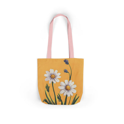 Spring Daisies Tote Bag with 5-Color Straps